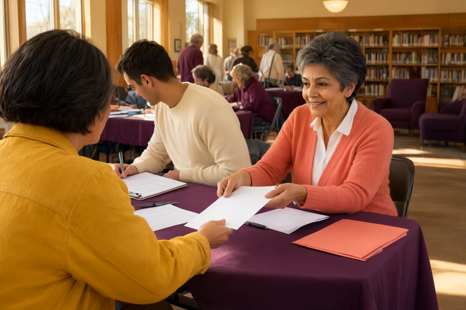 Editorial scene showing practical next steps for A Nonpartisan Community Action Guide for the United States Midterm Election
